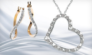 Up to 67% Off Diamond Pendant or Earrings